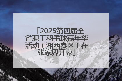 2025第四届全省职工羽毛球嘉年华活动（湘西赛区）在张家界开幕